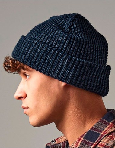 B-B422-Classic Waffle Knit Beanie